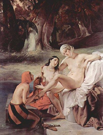 Francesco Hayez Bathsheba Bathing oil painting image